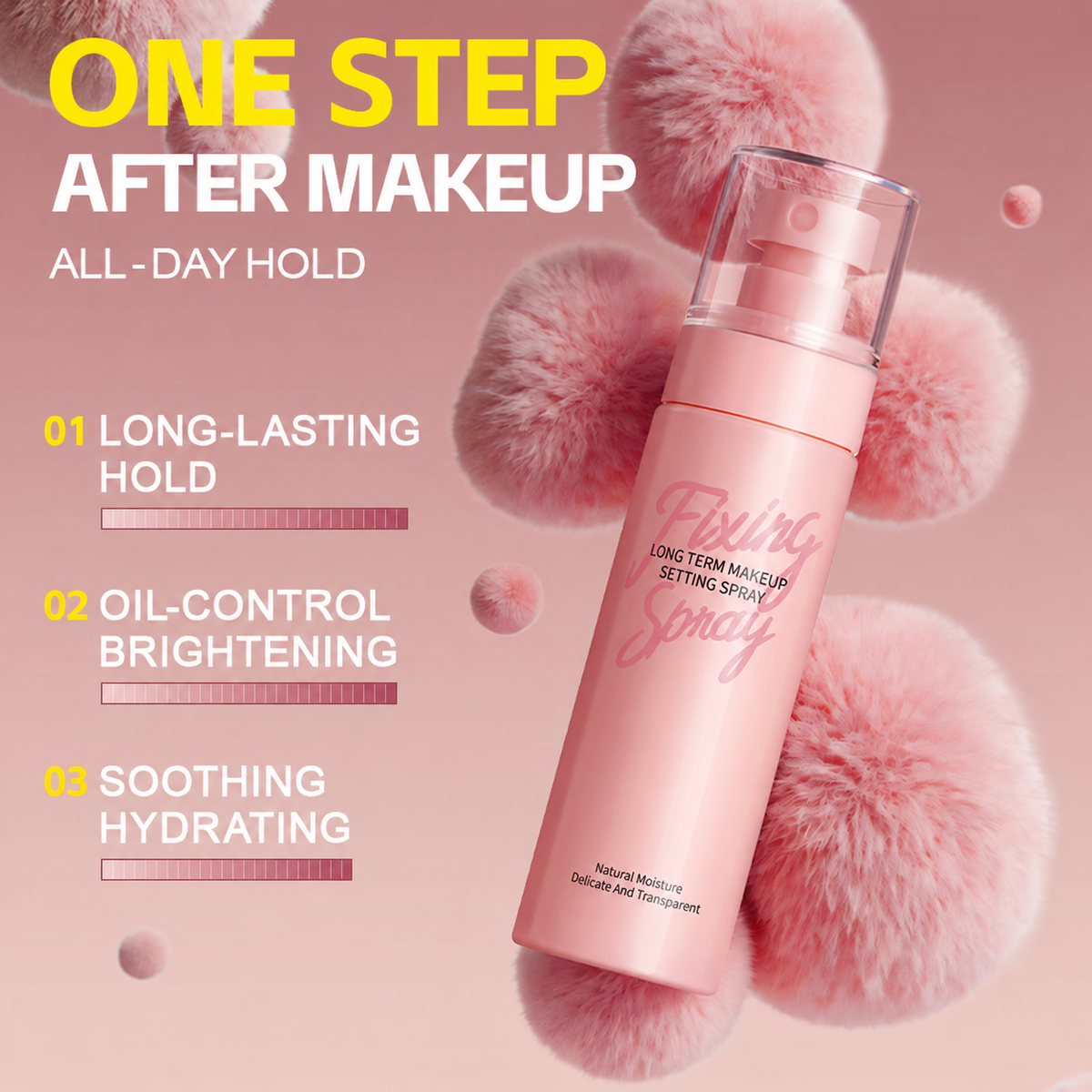360° Fine Mist Makeup Setting Spray, All-Day Lock Makeup