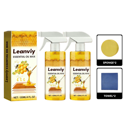 ✨Leanviy Natural Beeswax Wood Polish Spray | Revive Faded Wood, Eliminate Dull Look