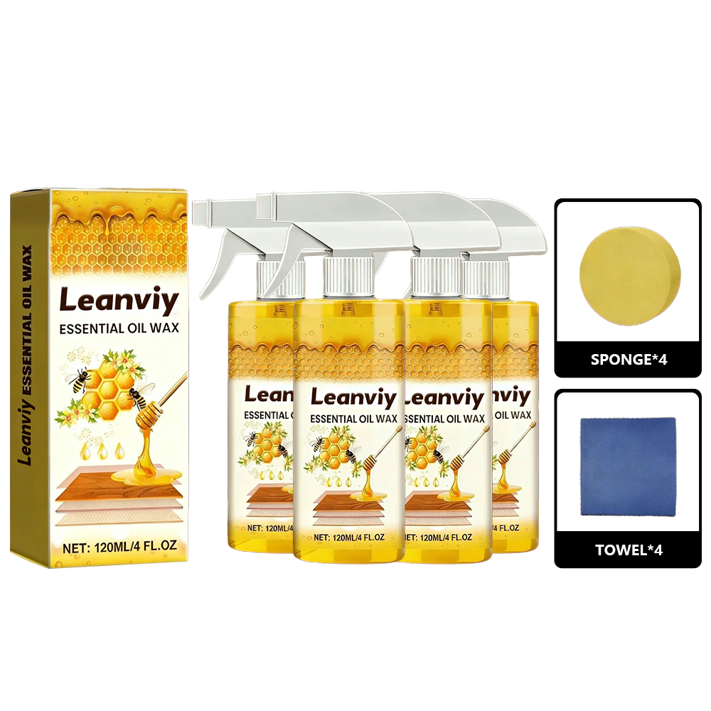 ✨Leanviy Natural Beeswax Wood Polish Spray | Revive Faded Wood, Eliminate Dull Look