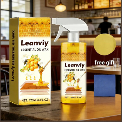 ✨Leanviy Natural Beeswax Wood Polish Spray | Revive Faded Wood, Eliminate Dull Look