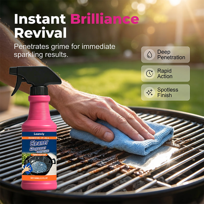 🔥Leanviy Fast-Acting Grill Degreaser Spray - Grease Gone in Minutes