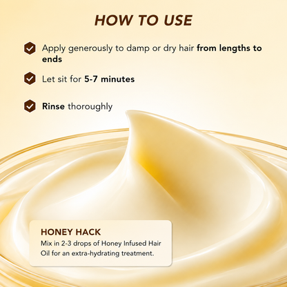Honey Gloss Repair Hair Mask For Deep Hydration & Silky Shine