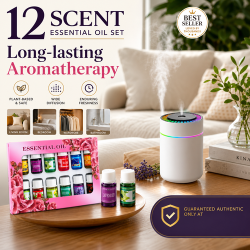 🎁🌺The fresh scent lifts your mood！🌷12-Pack Water Soluble Essential Oils Set