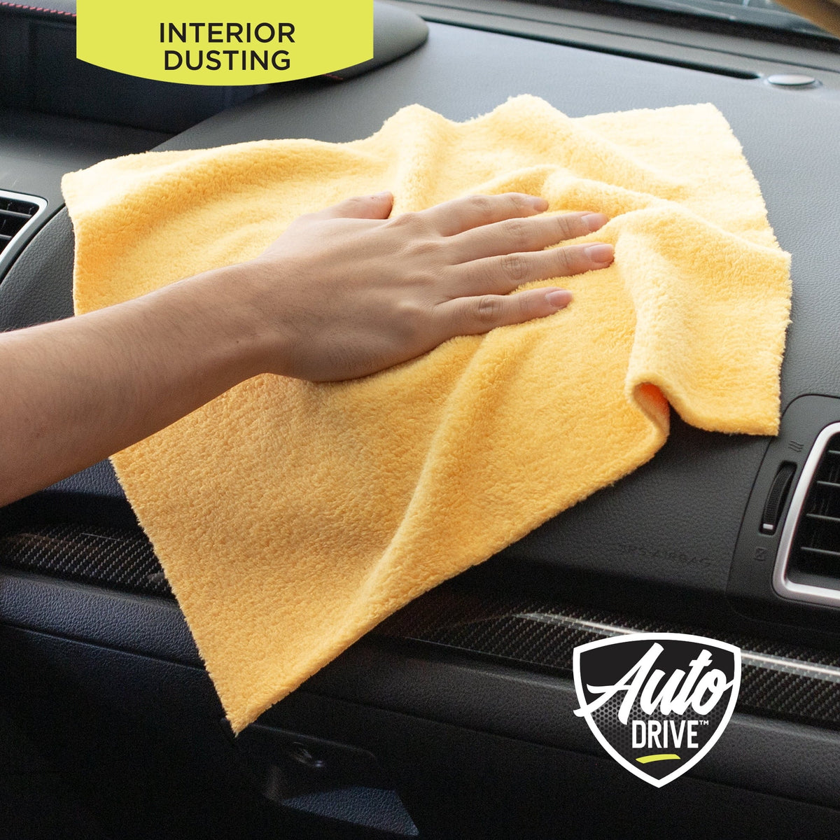 Auto Drive Coral Fleece Microfiber Towel, 24 Pack, Multi-Purpose Cleaning and Detailing, Blue & Yellow - product image 6