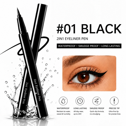 WATERPROOF 2IN1 EYELINER