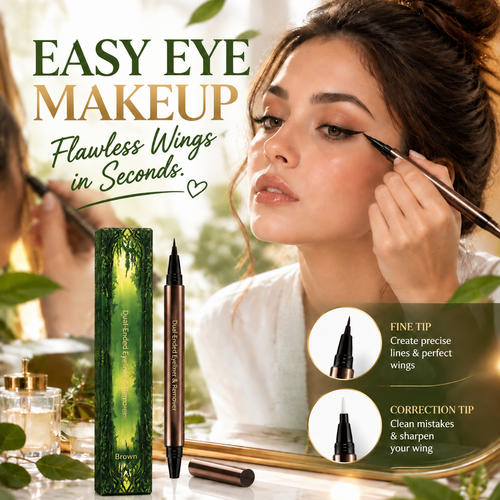 Draw Wings, Erase Mistakes! 2-in-1 Dual-Ended Eyeliner
