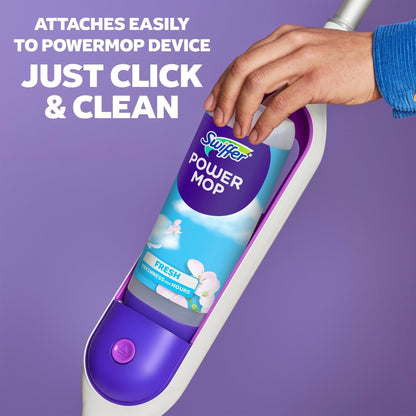 Swiffer Power Mop Refill Solution, Tile, Vinyl, Laminate, Wood, Floor Cleaner, Fresh, 25.3 fl oz - product image 8