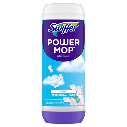 Swiffer Power Mop Refill Solution, Tile, Vinyl, Laminate, Wood, Floor Cleaner, Fresh, 25.3 fl oz - product image 10