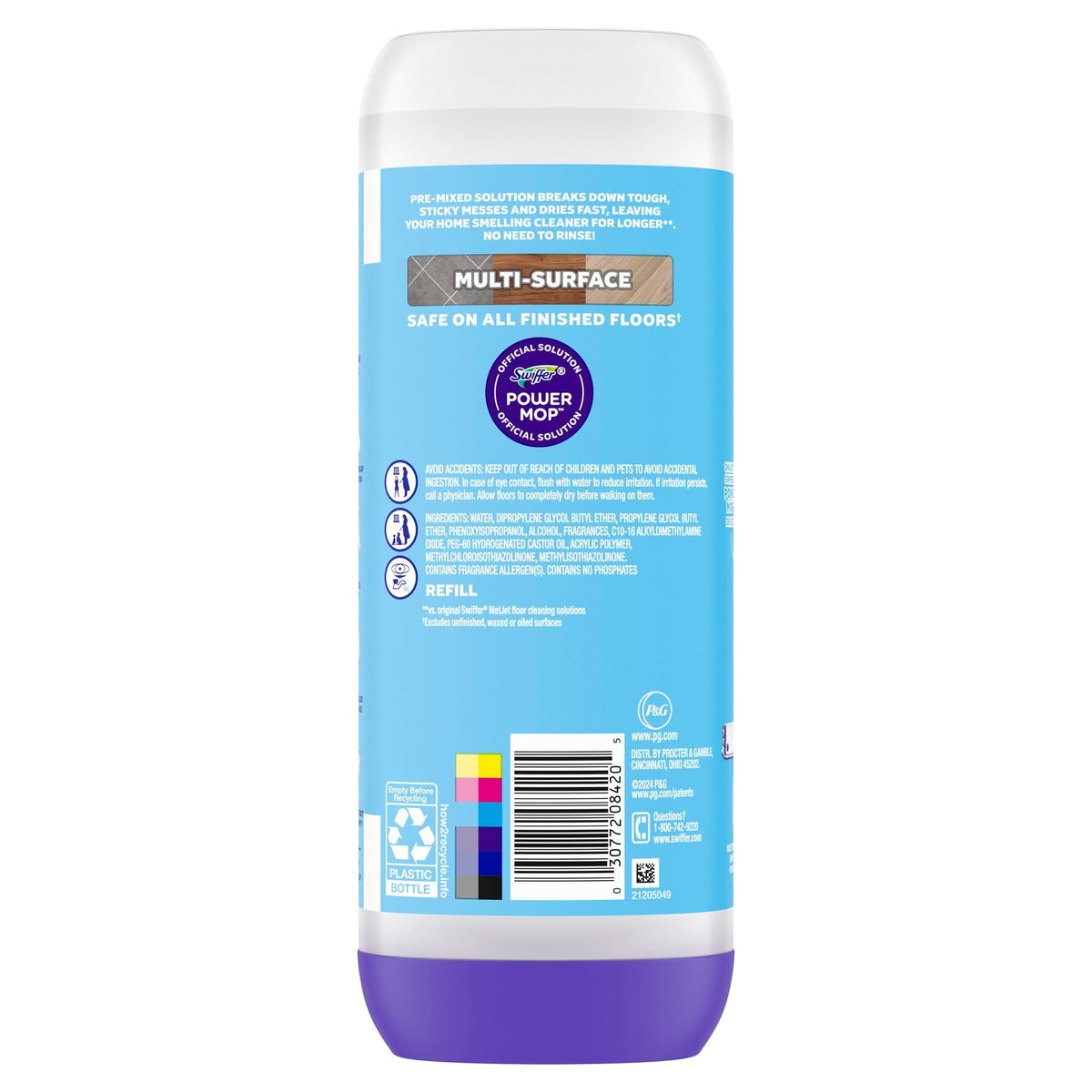 Swiffer Power Mop Refill Solution, Tile, Vinyl, Laminate, Wood, Floor Cleaner, Fresh, 25.3 fl oz - product image 11